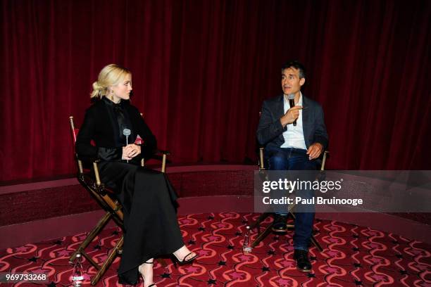 Maddie Hasson and Doug Liman attend YouTube With The Cinema Society Host A Screening Of "Impulse" at The Roxy Cinema on June 7, 2018 in New York City.