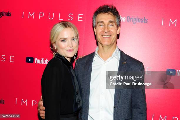 Maddie Hasson and Doug Liman attend YouTube With The Cinema Society Host A Screening Of "Impulse" at The Roxy Cinema on June 7, 2018 in New York City.