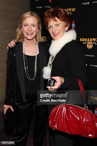 Actresses Eve Plumb and Marion Ross attend the Broadway Backwards 5 concert at the Vivian Beaumont Theatre at Lincoln Center on February 22, 2010 in...