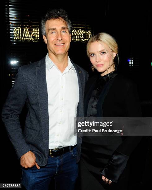 Doug Liman and Maddie Hasson attend YouTube With The Cinema Society Host The After Party For "Impulse" at Oyster Bar at The Roxy Cinema on June 7,...