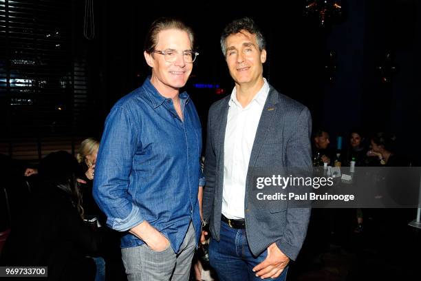 Kyle MacLachlan and Doug Liman attend YouTube With The Cinema Society Host The After Party For "Impulse" at Oyster Bar at The Roxy Cinema on June 7,...