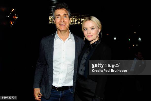 Doug Liman and Maddie Hasson attend YouTube With The Cinema Society Host The After Party For "Impulse" at Oyster Bar at The Roxy Cinema on June 7,...