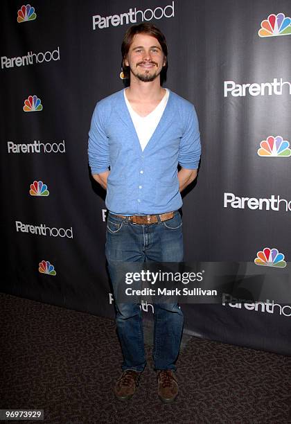 Actor Jason Ritter attends the Los Angeles premiere of "Parenthood" at the Directors Guild Theatre on February 22, 2010 in West Hollywood, California.