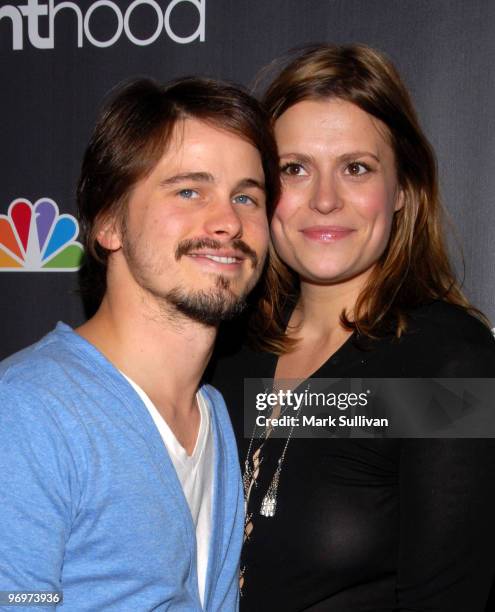 Actors Jason Ritter and Marianna Palka attend the Los Angeles premiere of "Parenthood" at the Directors Guild Theatre on February 22, 2010 in West...