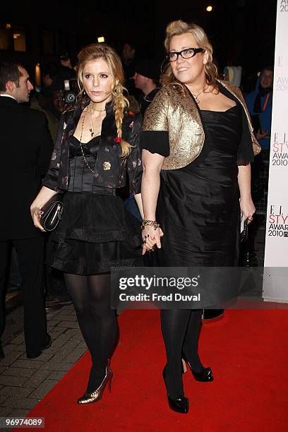 Emilia Fox and friend attends the ELLE Style Awards at Grand Connaught Rooms on February 22, 2010 in London, England.