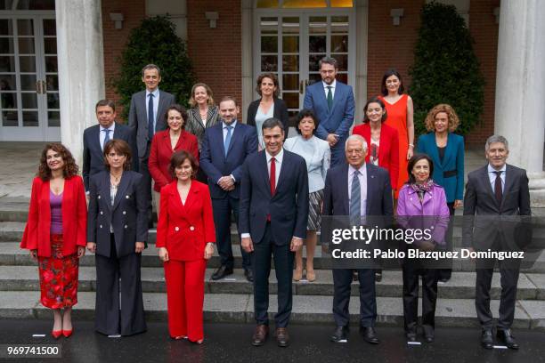 Spanish minister for finance Maria Jesus Montero, Spanish minister of justice Dolores Delgado, Deputy Prime Minister and minister of equality Carmen...