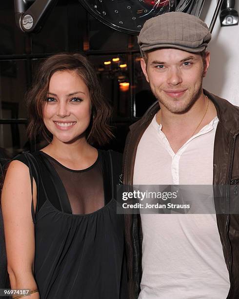 Actress Jessica Stroup and actor Kellan Lutz attend Nine Zero One Salon Grand Opening and Book Party at Nine Zero One Salon on February 22, 2010 in...