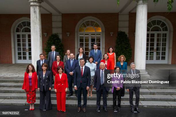 Spanish minister for finance Maria Jesus Montero, Spanish minister of justice Dolores Delgado, Deputy Prime Minister and minister of equality Carmen...