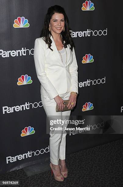 Actress Lauren Graham attends the Los Angeles premiere of "Parenthood" at the Directors Guild Theatre on February 22, 2010 in West Hollywood,...