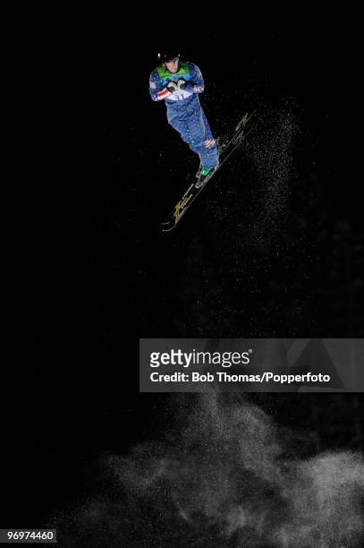 Scotty Bahrke of the USA competes during the freestyle skiing men's aerials qualification on day 11 of the Vancouver 2010 Winter Olympics at Cypress...
