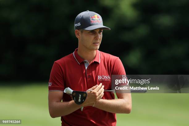 Matthias Schwab of Austria looks on during day two of The 2018 Shot Clock Masters at Diamond Country Club on June 8, 2018 in Atzenbrugg, Austria.
