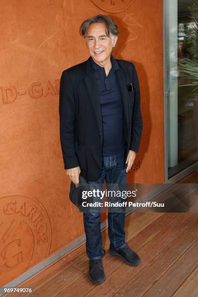 Actor Richard Berry attends the 2018 French Open - Day Thirteen at Roland Garros on June 8, 2018 in Paris, France.