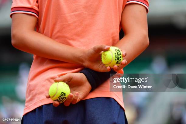 Ball boy during Day 13 of the French Open 2018 on June 8, 2018 in Paris, France.