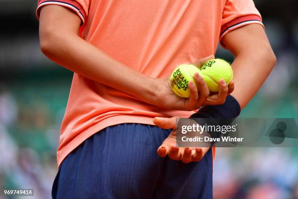 Ball boy during Day 13 of the French Open 2018 on June 8, 2018 in Paris, France.