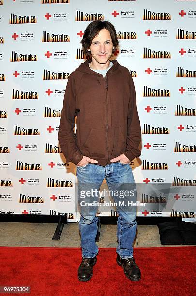 Actor John Hawkes takes part in the benefit reading of "110 Stories" by Sarah Tuft at the Geffen Playhouse on February 22, 2010 in Westwood,...