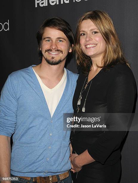 Actor Jason Ritter and guest attend the premiere screening of NBC Universal's "Parenthood" at the Directors Guild Theatre on February 22, 2010 in...