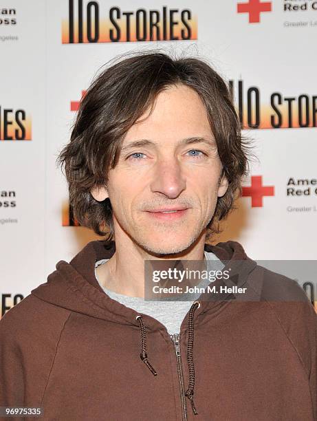 Actor John Hawkes takes part in the benefit reading of "110 Stories" by Sarah Tuft at the Geffen Playhouse on February 22, 2010 in Westwood,...