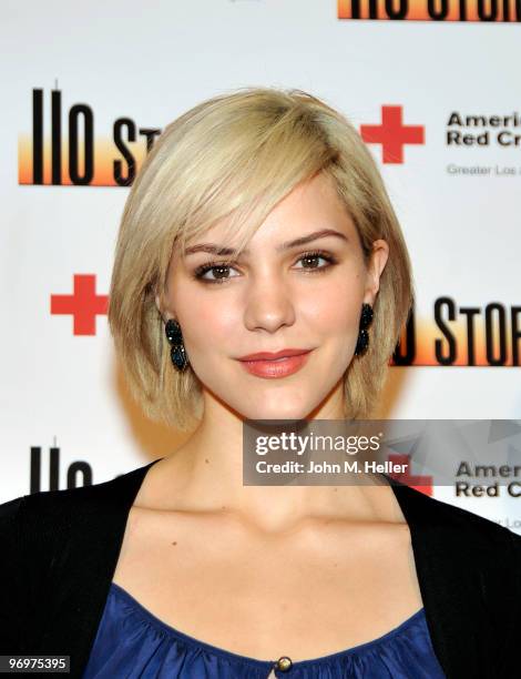 Actress Katharine McPhee takes part in the benefit reading of "110 Stories" by Sarah Tuft at the Geffen Playhouse on February 22, 2010 in Westwood,...