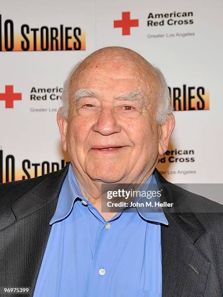 Actor Ed Asner takes part in the benefit reading of "110 Stories" by Sarah Tuft at the Geffen Playhouse on February 22, 2010 in Westwood, California.