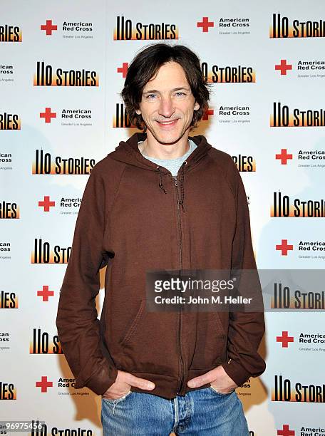 Actor John Hawkes takes part in the benefit reading of "110 Stories" by Sarah Tuft at the Geffen Playhouse on February 22, 2010 in Westwood,...