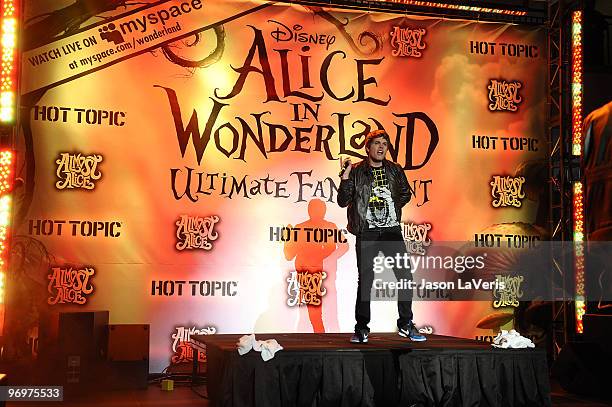 Performs at the "Alice In Wonderland" Great Big Ultimate Fan Event at Hollywood & Highland Courtyard on February 19, 2010 in Hollywood, California.