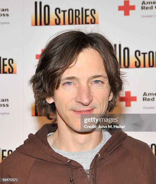 Actor John Hawkes takes part in the benefit reading of "110 Stories" by Sarah Tuft at the Geffen Playhouse on February 22, 2010 in Westwood,...