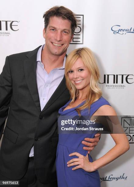 Actor Charlie O'Connell and guest attend Nine Zero One Salon Grand Opening and Book Party at Nine Zero One Salon on February 22, 2010 in West...