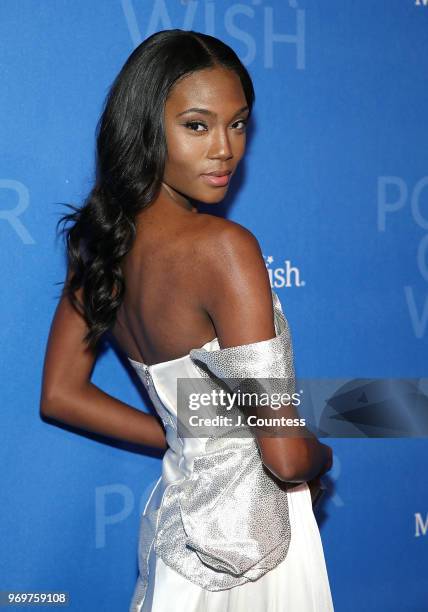 Model Afiya Bennett attends the 35th Anniversary Make-A-Wish Metro New York Gala at Cipriani Wall Street on June 7, 2018 in New York City.