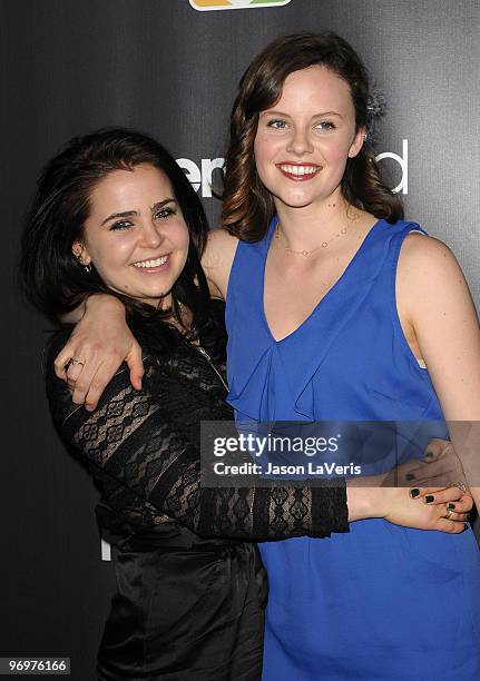 Actresses Mae Whitman and Sarah Ramos attend the premiere screening of NBC Universal's "Parenthood" at the Directors Guild Theatre on February 22,...