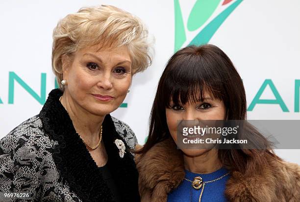 Angela Rippon and Arlene Philips pose for a photograph to launch the 'Dance Champions Dance Summit' at Haberdasher's Hall on February 23, 2010 in...