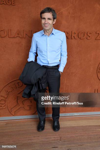 Journalist David Pujadas attends the 2018 French Open - Day Thirteen at Roland Garros on June 8, 2018 in Paris, France.