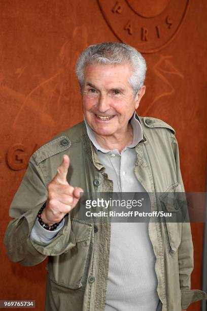 Director Claude Lelouch attends the 2018 French Open - Day Thirteen at Roland Garros on June 8, 2018 in Paris, France.