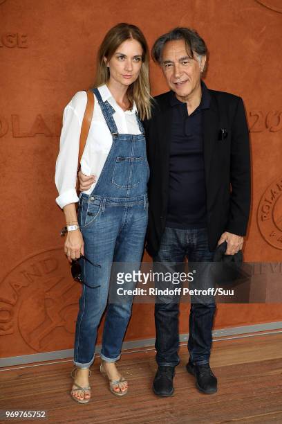 Actor Richard Berry and his wife Pascale Louange attend the 2018 French Open - Day Thirteen at Roland Garros on June 8, 2018 in Paris, France.