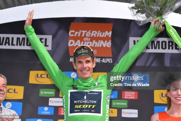 Podium / Daryl Impey of South Africa and Team Mitchelton-Scott Green Sprint Jersey / Celebration / during the 70th Criterium du Dauphine 2018, Stage...