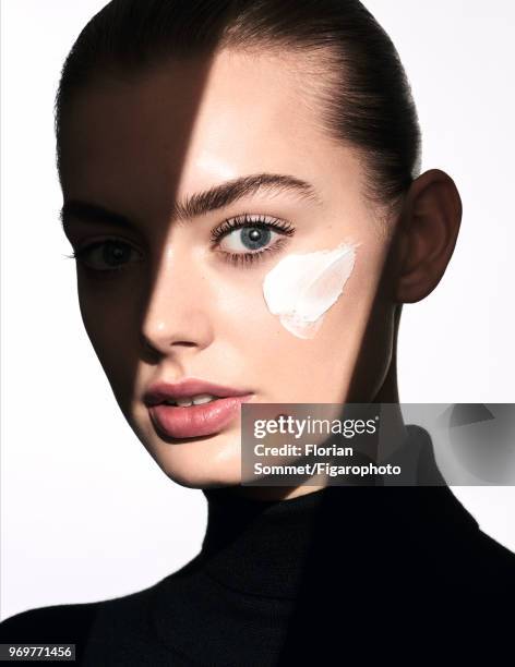 Model Hannah Verhess poses at a beauty shoot for Madame Figaro on November 11, 2017 in Paris, France. PUBLISHED IMAGE. CREDIT MUST READ: Florian...