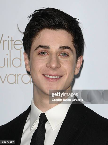 Actor David Henrie attends the 2010 Writers Guild Awards at Hyatt Regency Century Plaza Hotel on February 20, 2010 in Los Angeles, California.