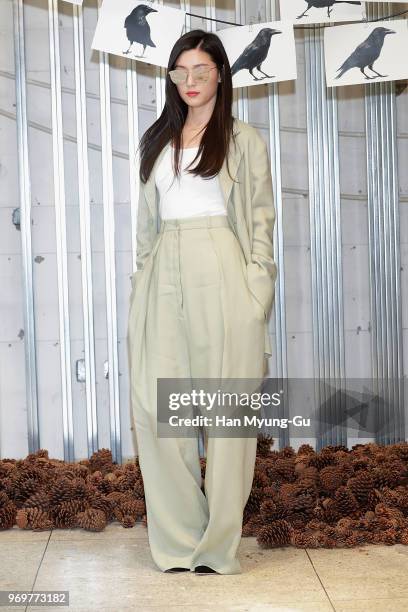 Actress Jeon Ji-Hyun, known as Gianna Jun attends the photocall for the launch of the 'Gentle Monster' on June 8, 2018 in Seoul, South Korea.