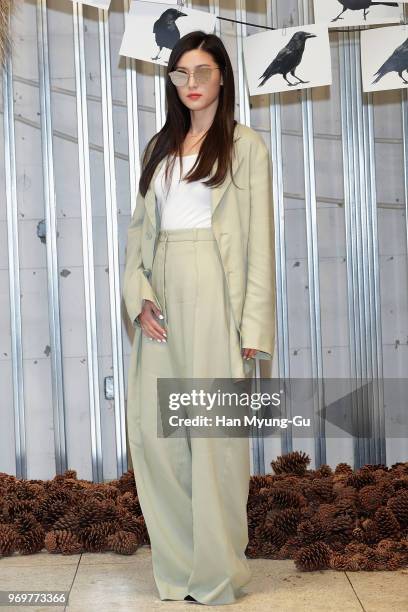 Actress Jeon Ji-Hyun, known as Gianna Jun attends the photocall for the launch of the 'Gentle Monster' on June 8, 2018 in Seoul, South Korea.