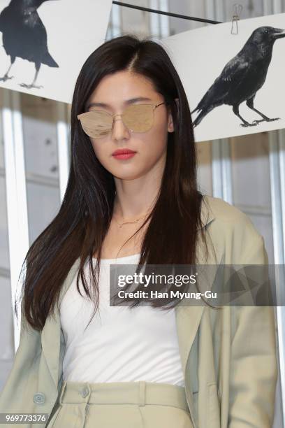 Actress Jeon Ji-Hyun, known as Gianna Jun attends the photocall for the launch of the 'Gentle Monster' on June 8, 2018 in Seoul, South Korea.