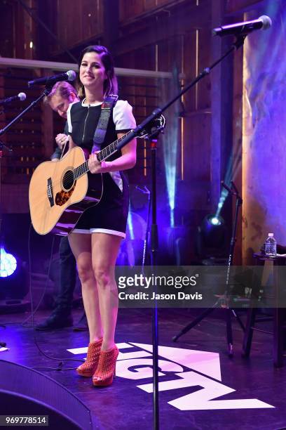 Recording artist Cassadee Pope performs onstage in the HGTV Lodge at CMA Music Fest on June 8, 2018 in Nashville, Tennessee.