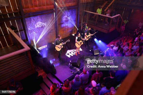 Recording artist Cassadee Pope performs onstage in the HGTV Lodge at CMA Music Fest on June 8, 2018 in Nashville, Tennessee.