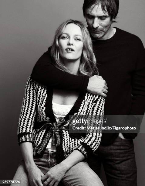 Actress and model Vanessa Paradis and writer Samuel Benchetrit are photographed for Madame Figaro on December 5, 2017 in Paris, France. Paradis:...