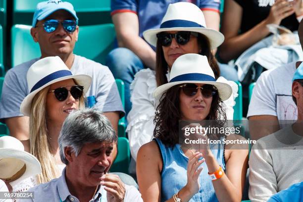 Sister, Maria Isabel Nadal and girlfriend, Xisca Perello during day twelve match of the 2018 French Open 2018 on June 7 at Stade Roland-Garros in...