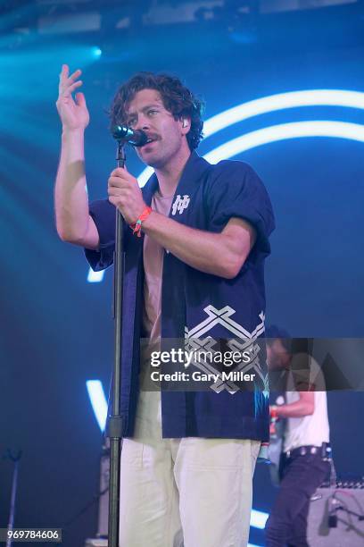 Brett Hite of Frenship performs in concert during the Bonnaroo Music And Arts Festival on June 7, 2018 in Manchester, Tennessee.