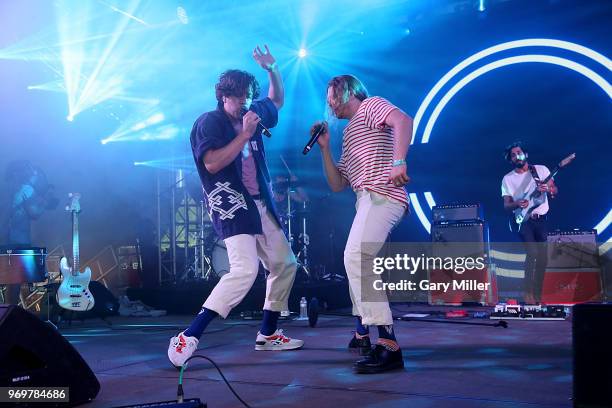 James Sunderland and Brett Hite of Frenship perform in concert during the Bonnaroo Music And Arts Festival on June 7, 2018 in Manchester, Tennessee.