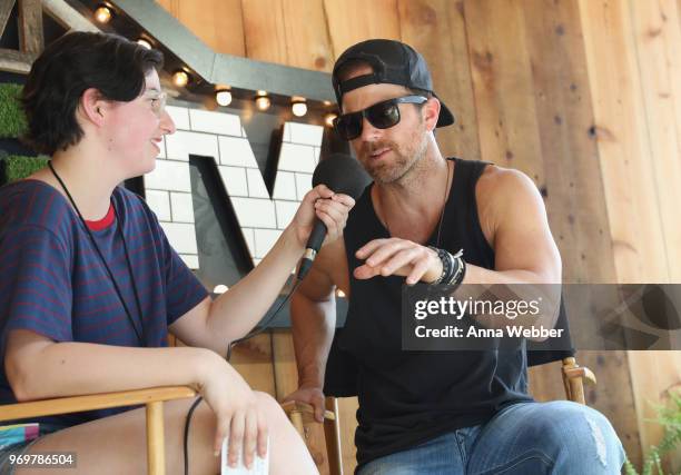 Recording artist Kip Moore is interviewed at the HGTV Lodge at CMA Music Fest on June 8, 2018 in Nashville, Tennessee.