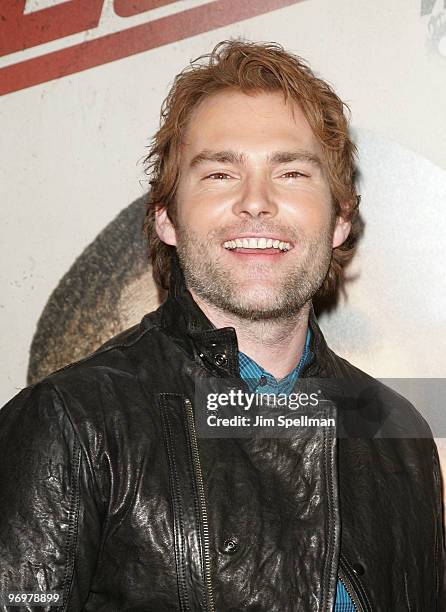 Actor Seann William Scott attends the premiere of "Cop Out" at AMC Loews Lincoln Square 13 on February 22, 2010 in New York City.