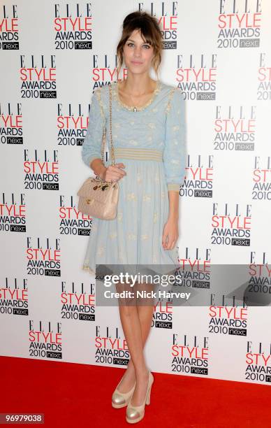 Alexa Chung attends the ELLE Style Awards 2010 at Grand Connaught Rooms on February 22, 2010 in London, England.