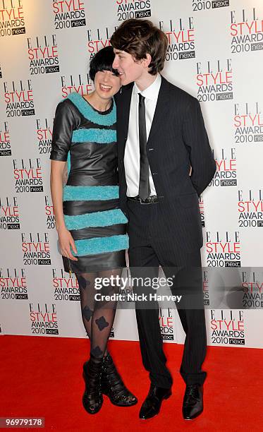 Agyness Deyn and Matthew Beard attend the ELLE Style Awards 2010 at Grand Connaught Rooms on February 22, 2010 in London, England.