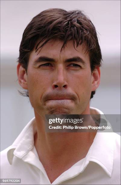 New Zealand captain Stephen Fleming waits for the presentation ceremony after the 2nd Test match between England and New Zealand at Headingley,...